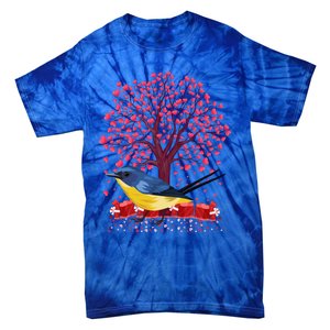 Love Heart Tree Eastern Bluebird Valentine's Day Gift Tie-Dye T-Shirt