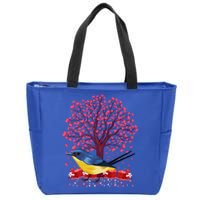 Love Heart Tree Eastern Bluebird Valentine's Day Gift Zip Tote Bag