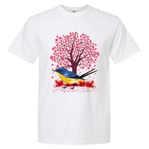 Love Heart Tree Eastern Bluebird Valentine's Day Gift Garment-Dyed Heavyweight T-Shirt