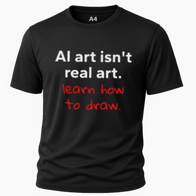 Learn How To Draw Art Teacher School Ai Artwork Is Bad Cooling Performance Crew T-Shirt