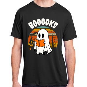 Lazy Halloween Teacher Library Booooks Ghost Reading Books Gift Adult ChromaSoft Performance T-Shirt