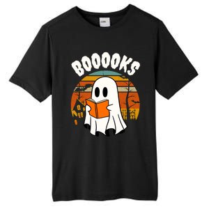 Lazy Halloween Teacher Library Booooks Ghost Reading Books Gift Tall Fusion ChromaSoft Performance T-Shirt