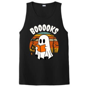 Lazy Halloween Teacher Library Booooks Ghost Reading Books Gift PosiCharge Competitor Tank