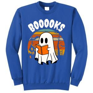 Lazy Halloween Teacher Library Booooks Ghost Reading Books Gift Sweatshirt