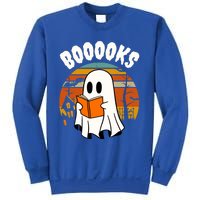 Lazy Halloween Teacher Library Booooks Ghost Reading Books Gift Sweatshirt