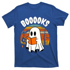 Lazy Halloween Teacher Library Booooks Ghost Reading Books Gift T-Shirt