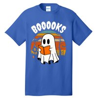 Lazy Halloween Teacher Library Booooks Ghost Reading Books Gift Tall T-Shirt