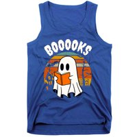 Lazy Halloween Teacher Library Booooks Ghost Reading Books Gift Tank Top