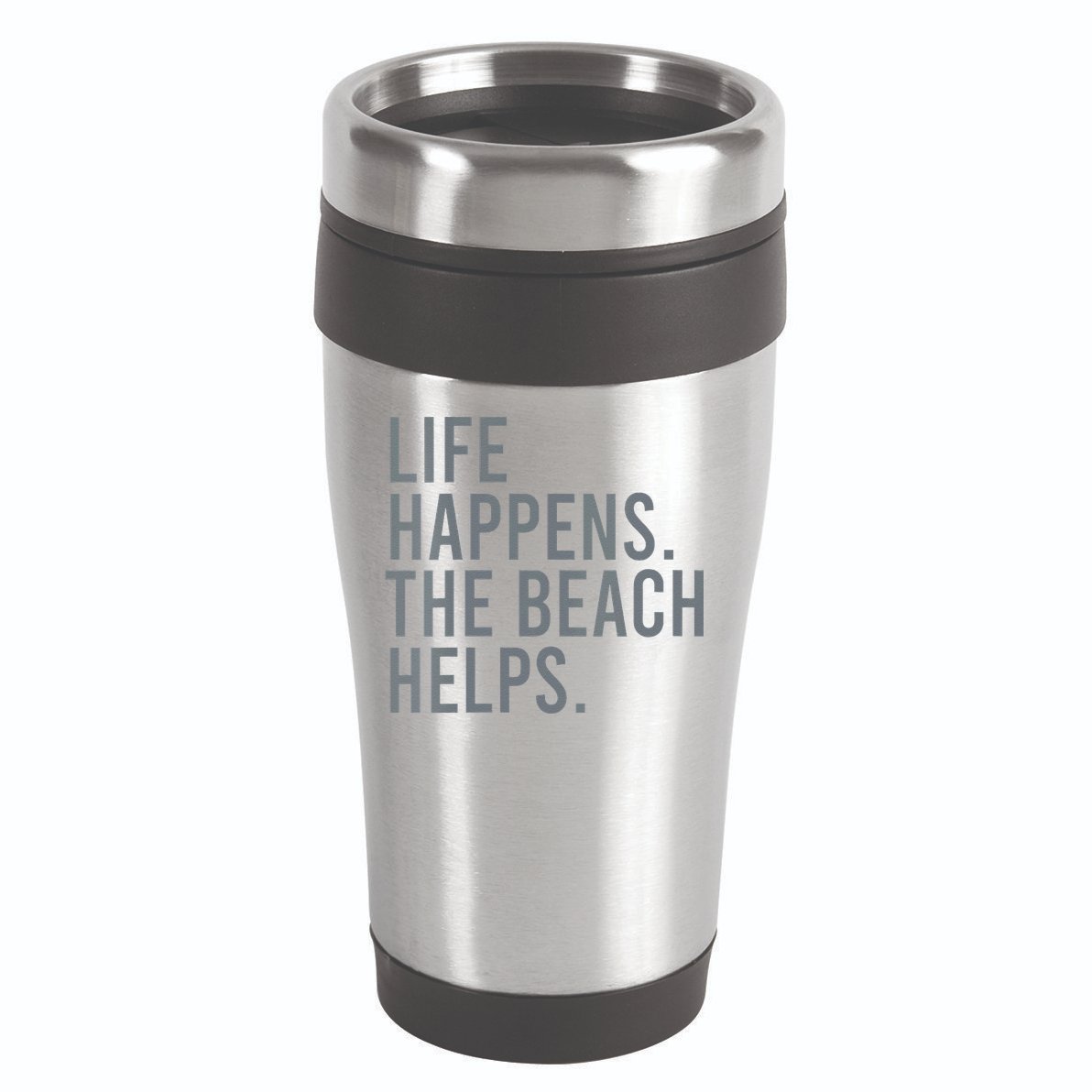 Life Happens The Beach Helps 16oz Travel Tumbler