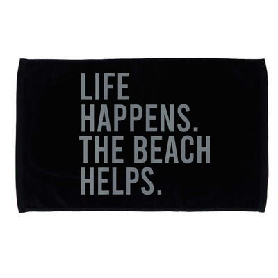Life Happens The Beach Helps Microfiber Hand Towel