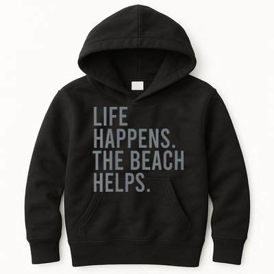 Life Happens The Beach Helps Kids Hoodie