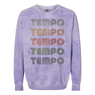 Love Heart Tempo Grunge Vintage Style Black Tempo Colorblast Crewneck Sweatshirt