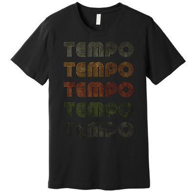 Love Heart Tempo Grunge Vintage Style Black Tempo Premium T-Shirt