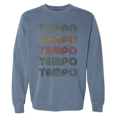 Love Heart Tempo Grunge Vintage Style Black Tempo Garment-Dyed Sweatshirt