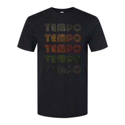 Love Heart Tempo Grunge Vintage Style Black Tempo Softstyle CVC T-Shirt