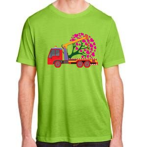 Love Heart Tree On Crane Truck Gift Adult ChromaSoft Performance T-Shirt