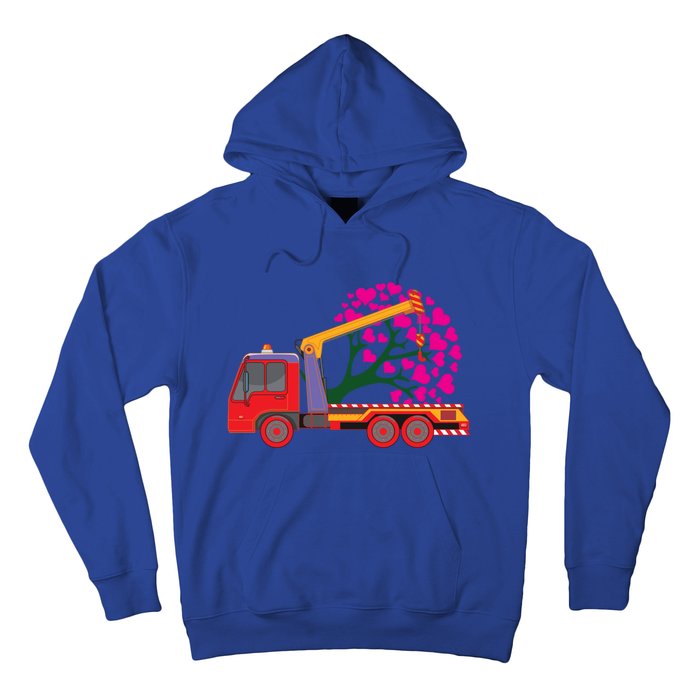 Love Heart Tree On Crane Truck Gift Hoodie