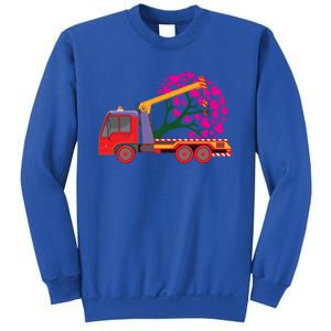 Love Heart Tree On Crane Truck Gift Sweatshirt