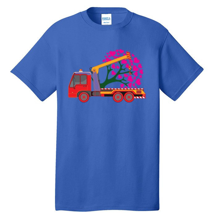 Love Heart Tree On Crane Truck Gift Tall T-Shirt