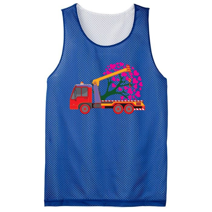 Love Heart Tree On Crane Truck Gift Mesh Reversible Basketball Jersey Tank