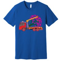 Love Heart Tree On Crane Truck Gift Premium T-Shirt