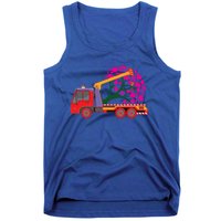 Love Heart Tree On Crane Truck Gift Tank Top