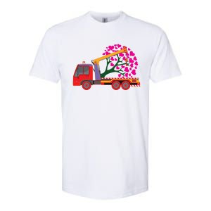 Love Heart Tree On Crane Truck Gift Softstyle CVC T-Shirt