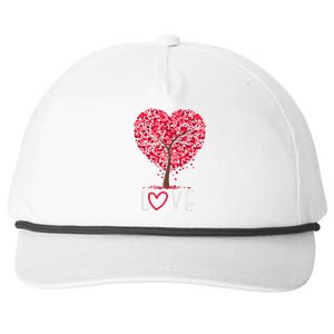 Love Heart Tree Valentines Day Matching Gift Great Gift Snapback Five-Panel Rope Hat