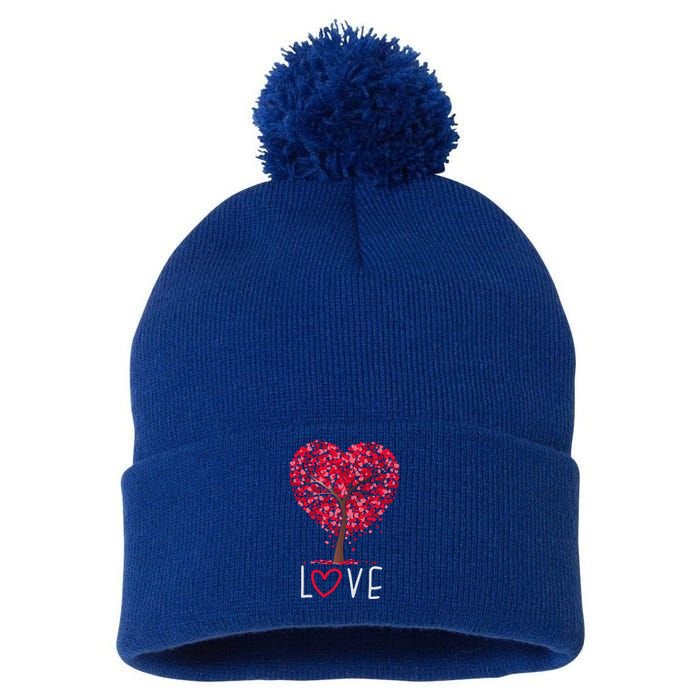 Love Heart Tree Valentines Day Matching Gift Great Gift Pom Pom 12in Knit Beanie