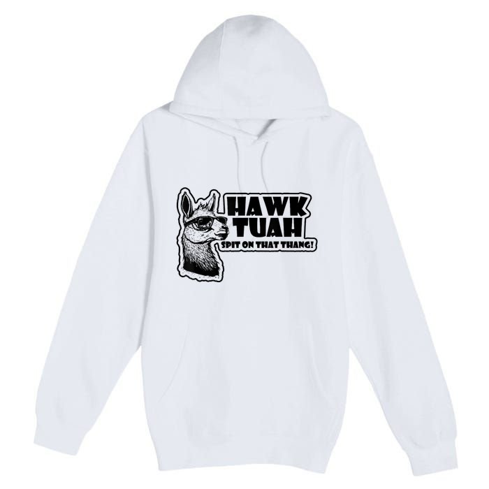 Llama Hawk Tuah 24 Spit On That Thang Premium Pullover Hoodie