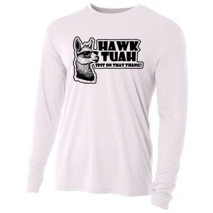 Llama Hawk Tuah 24 Spit On That Thang Cooling Performance Long Sleeve Crew