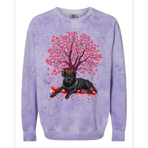 Love Heart Tree Labrador Retriever Dog Valentine's Day Meaningful Gift Colorblast Crewneck Sweatshirt