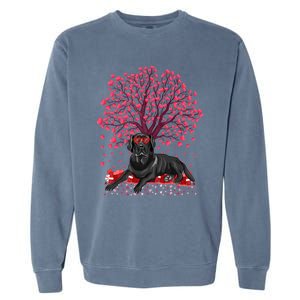 Love Heart Tree Labrador Retriever Dog Valentine's Day Meaningful Gift Garment-Dyed Sweatshirt