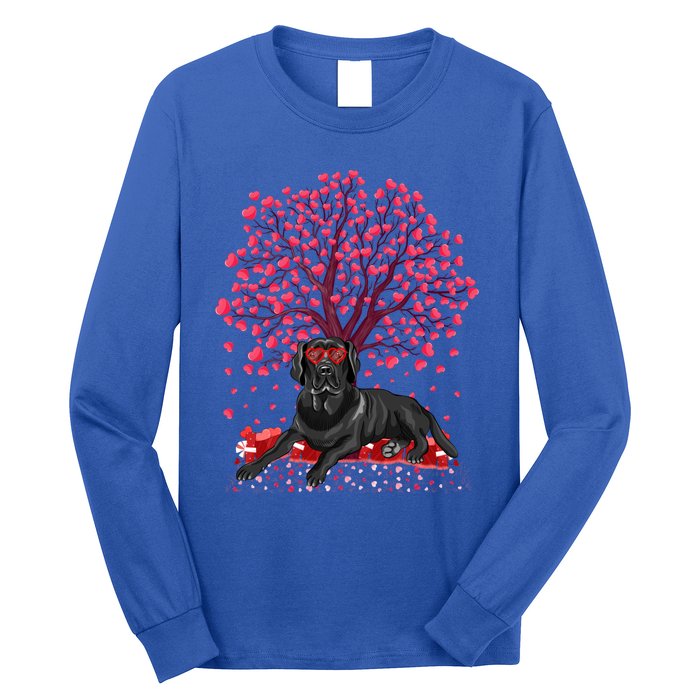 Love Heart Tree Labrador Retriever Dog Valentine's Day Meaningful Gift Long Sleeve Shirt