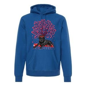 Love Heart Tree Labrador Retriever Dog Valentine's Day Meaningful Gift Premium Hoodie