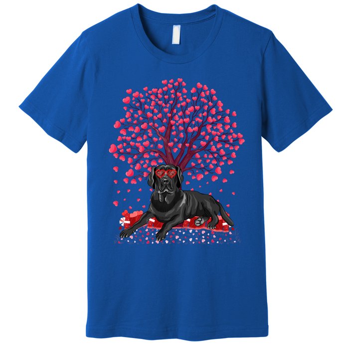 Love Heart Tree Labrador Retriever Dog Valentine's Day Meaningful Gift Premium T-Shirt