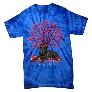 Love Heart Tree Labrador Retriever Dog Valentine's Day Meaningful Gift Tie-Dye T-Shirt