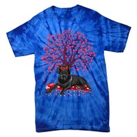 Love Heart Tree Labrador Retriever Dog Valentine's Day Meaningful Gift Tie-Dye T-Shirt