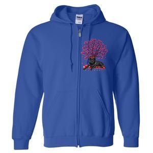 Love Heart Tree Labrador Retriever Dog Valentine's Day Meaningful Gift Full Zip Hoodie