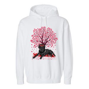 Love Heart Tree Labrador Retriever Dog Valentine's Day Meaningful Gift Garment-Dyed Fleece Hoodie