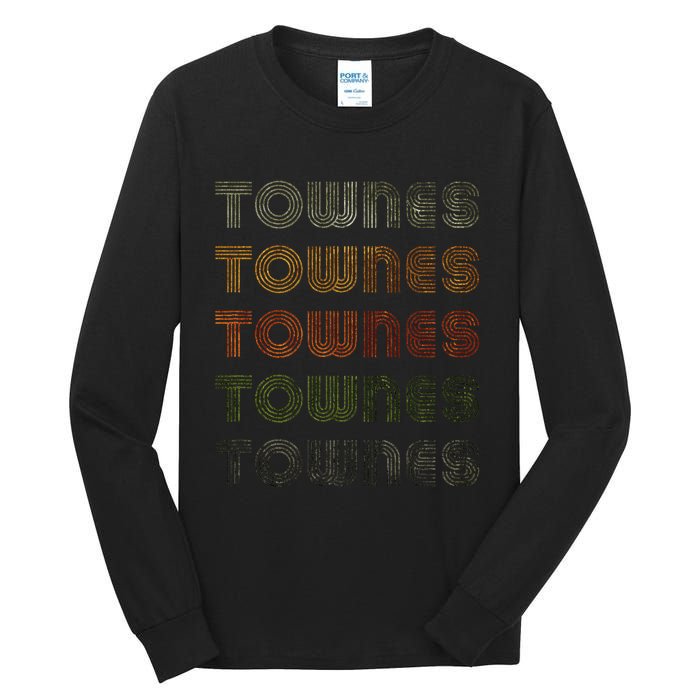 Love Heart Townes Grunge Vintage Style Black Townes Tall Long Sleeve T-Shirt