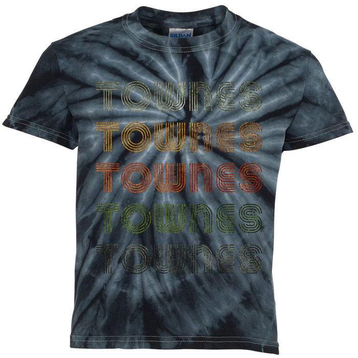 Love Heart Townes Grunge Vintage Style Black Townes Kids Tie-Dye T-Shirt