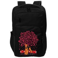 Lover Heart Tree Airedale Terrier Dog ValentineS Day Impact Tech Backpack