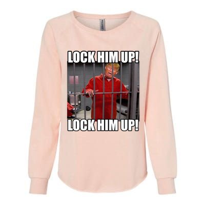 Lock Him Up! (Trump Orange Jumpsuit) Womens California Wash Sweatshirt