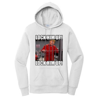 Lock Him Up! (Trump Orange Jumpsuit) Women's Pullover Hoodie