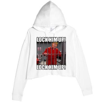 Lock Him Up! (Trump Orange Jumpsuit) Crop Fleece Hoodie