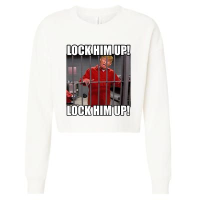 Lock Him Up! (Trump Orange Jumpsuit) Cropped Pullover Crew