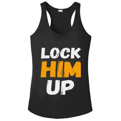 Lock Him Up Trump Political Protest Product Ladies PosiCharge Competitor Racerback Tank