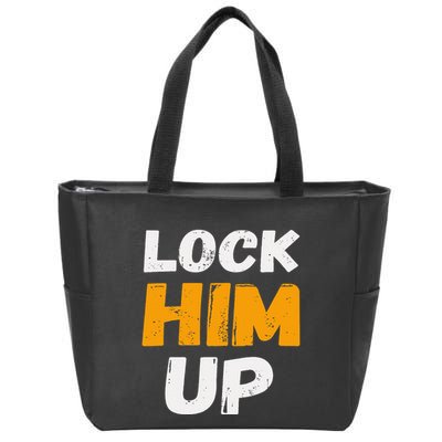 Lock Him Up Trump Political Protest Product Zip Tote Bag