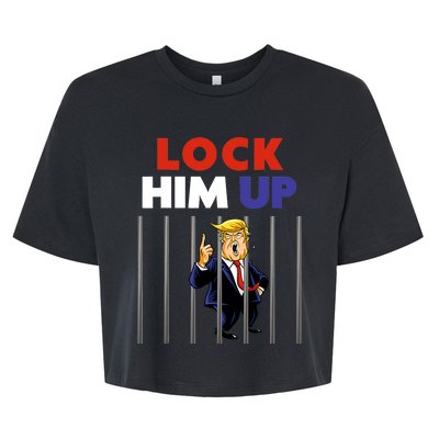 Lock Him Up Anti Trump Political Bella+Canvas Jersey Crop Tee